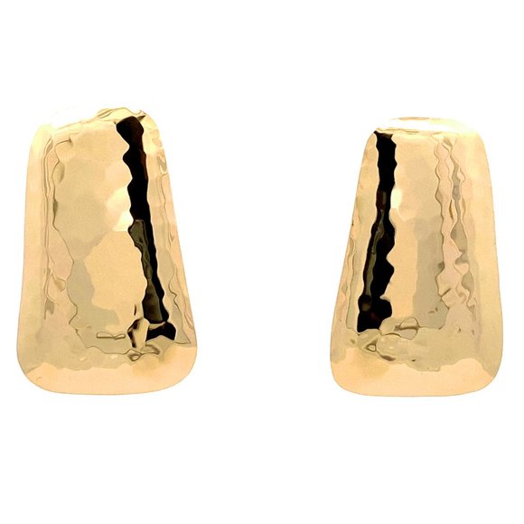 14ky John Atencio Hammered Earrings - Picture 1 of 4